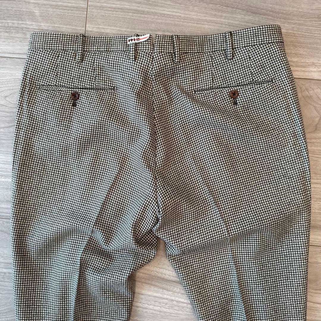 INCOTEX × BEAMS F 千鳥格子 フランネルスラックス 52