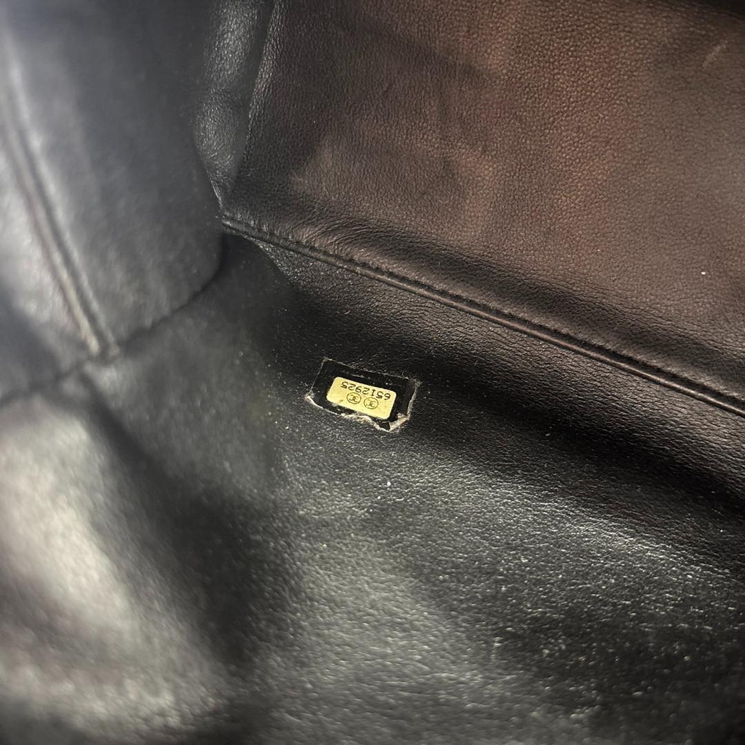 超極美品 シャネル キャビアスキン ハンドバッグ ミニボストンバッグ ブラック