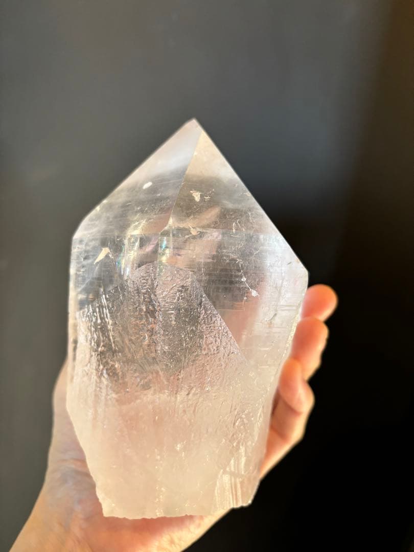 インド　マニハール産水晶　ビッグポイント　ヒマラヤ水晶　1400g