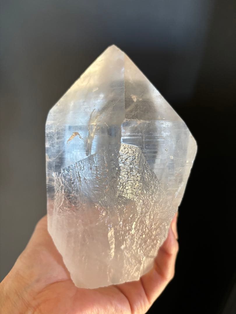 インド　マニハール産水晶　ビッグポイント　ヒマラヤ水晶　1400g