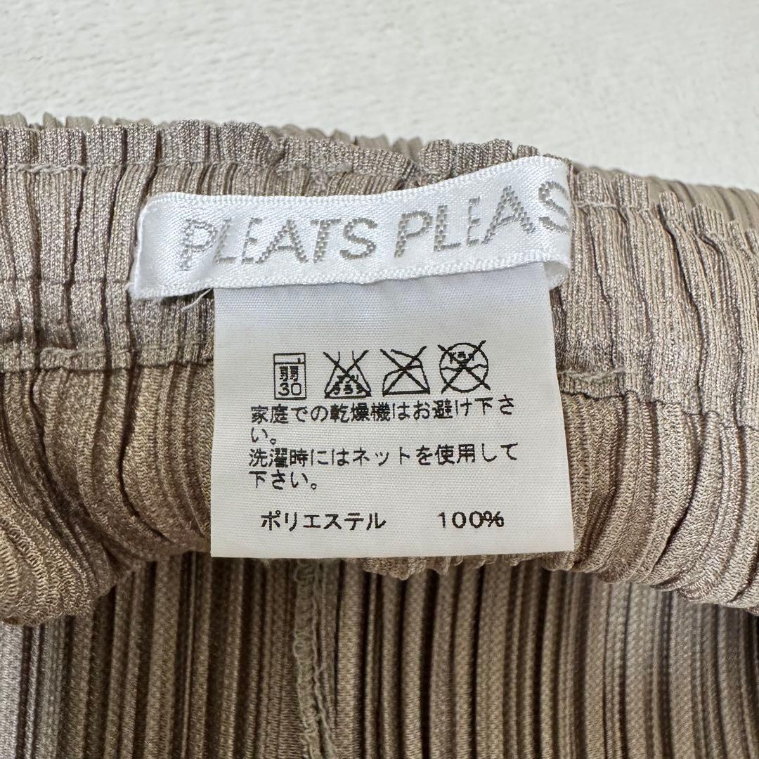 極美品✨PLEATS PLEASE プリーツ　七部丈　ベージュ　ボトムス