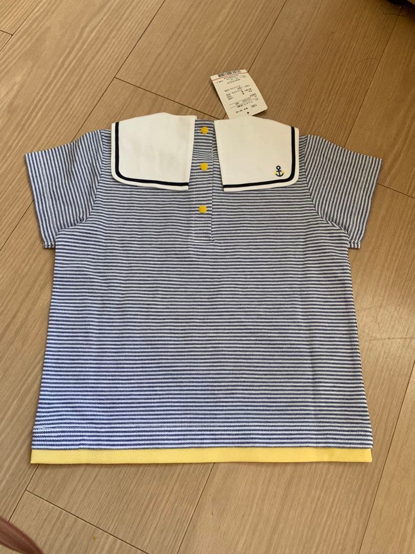 セーラー襟 ストライプ Tシャツ　ファミリア