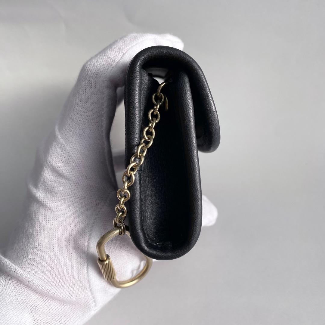 ②【オールドコーチ COACH ケース　ネイビー】小銭入れ　財布　名刺入れ