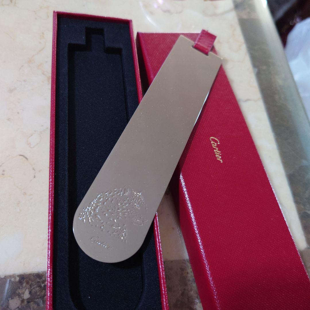 カルティエ、ブックマーク、栞、新品未使用、 箱入り、ピカピカ、パンテール堀り
