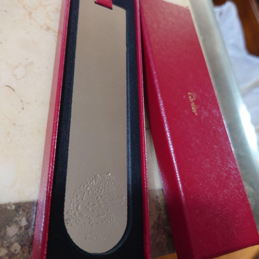 カルティエ、ブックマーク、栞、新品未使用、 箱入り、ピカピカ、パンテール堀り
