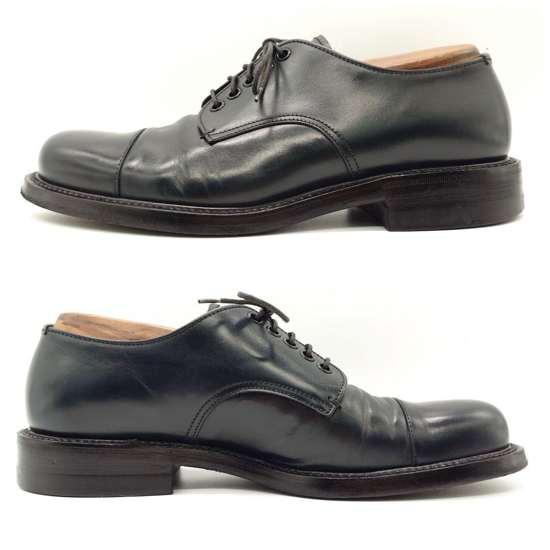 【正規】PRADA プラダ キャップトゥ メンズ レザーシューズ 革靴 26cm