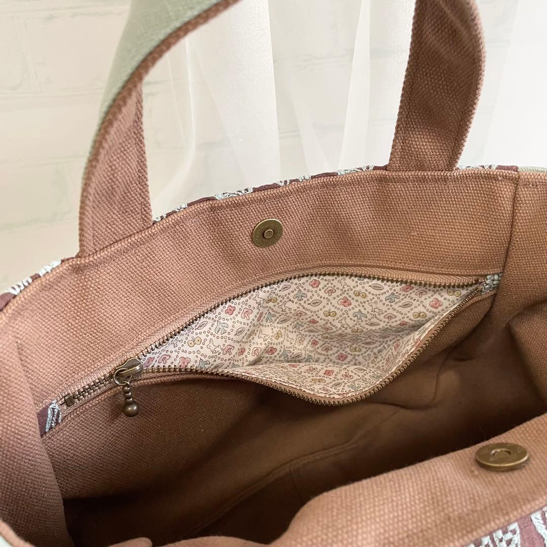 ハンドメイド　ラウンドトートバッグ　ミナペルホネン　pomppia　458