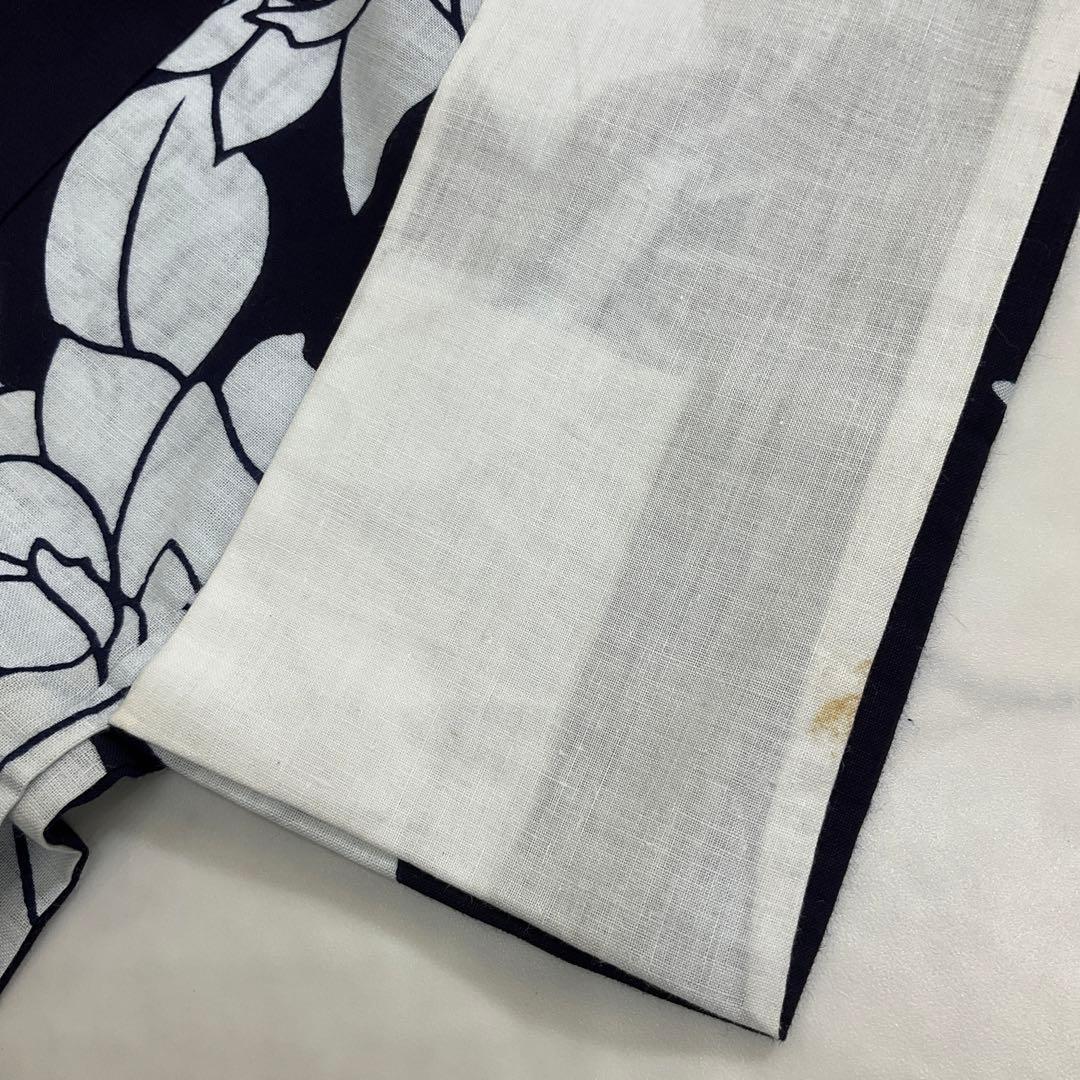 ◆未使用同然◆最高級注染本染◆浴衣◆薔薇◆木綿◆仕付◆裄67丈161.5