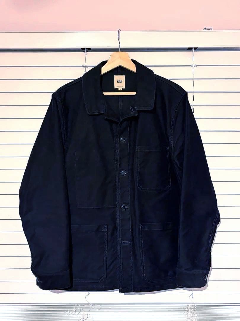 FOB FACTORY モールスキン カバーオール 黒 サイズ3