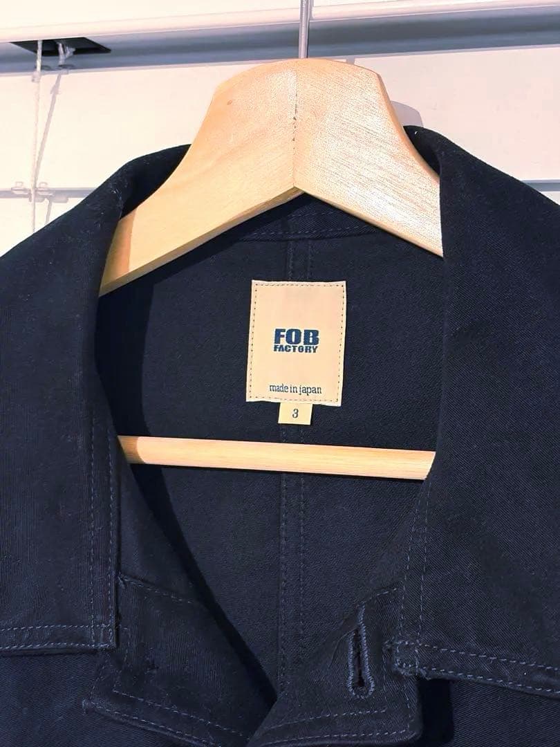 FOB FACTORY モールスキン カバーオール 黒 サイズ3