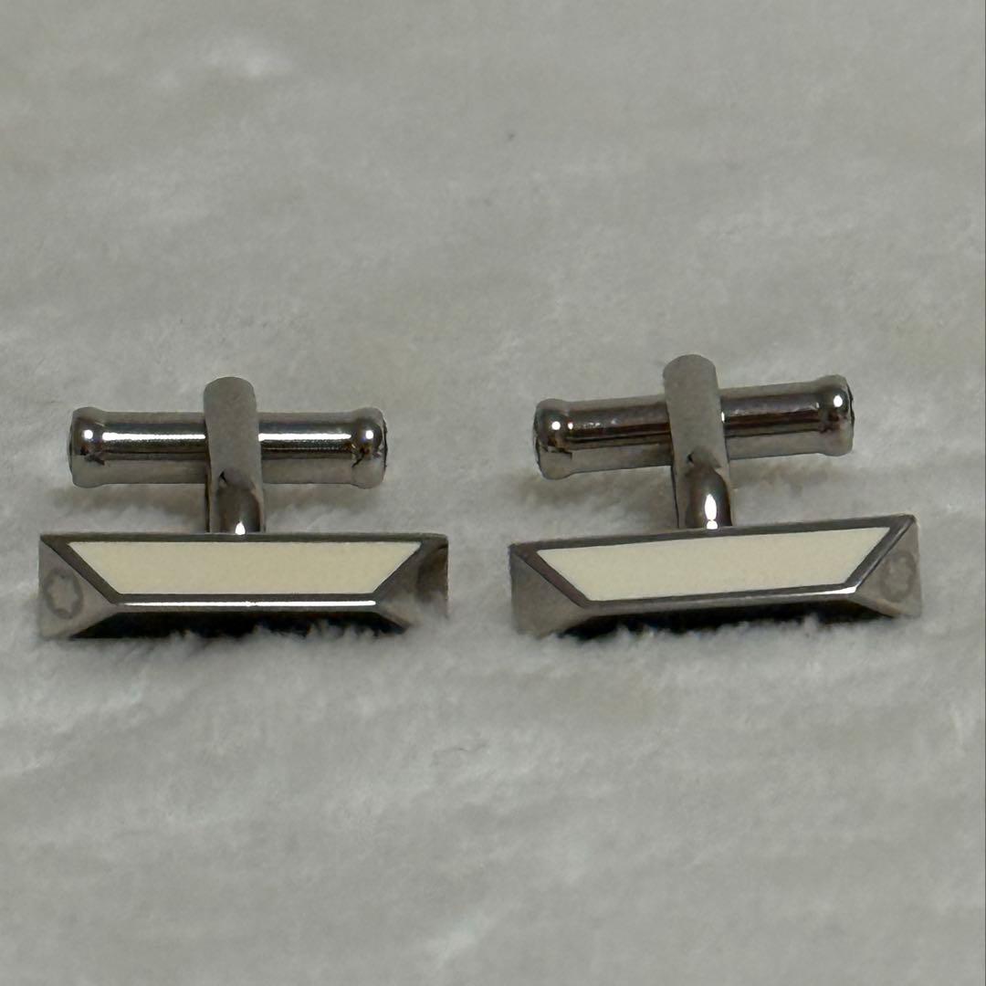 モンブラン★カフス★シルバー×黒×白系★美品