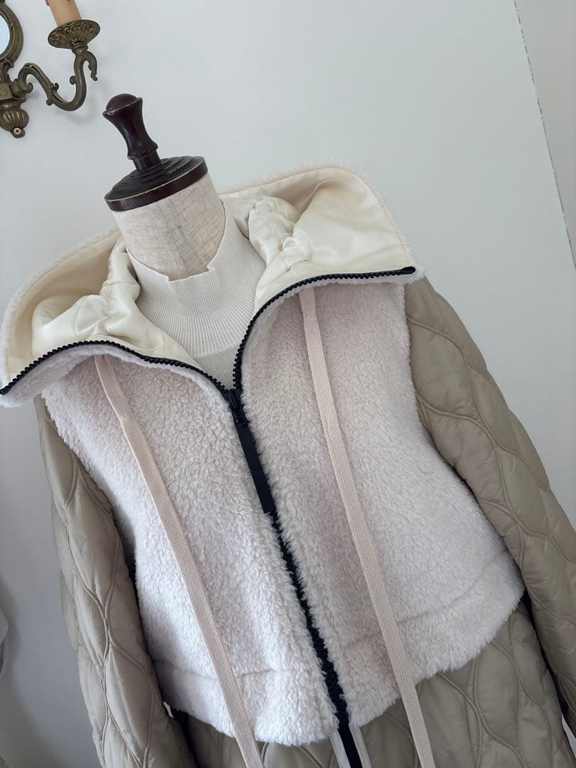 マーレンダム MARLENEDAM 2wayロング中綿コート　40 ベージュ