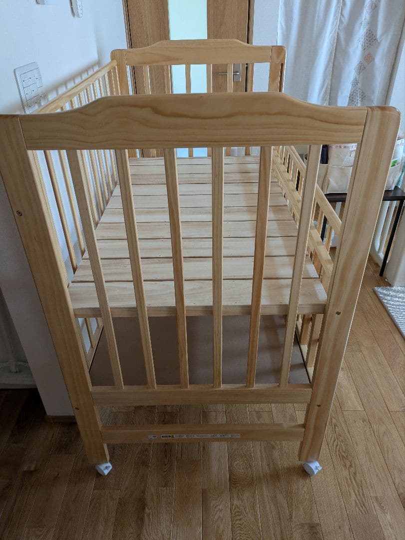 【RU】カトージ　ハイシートベビーベッド　ナチュラル