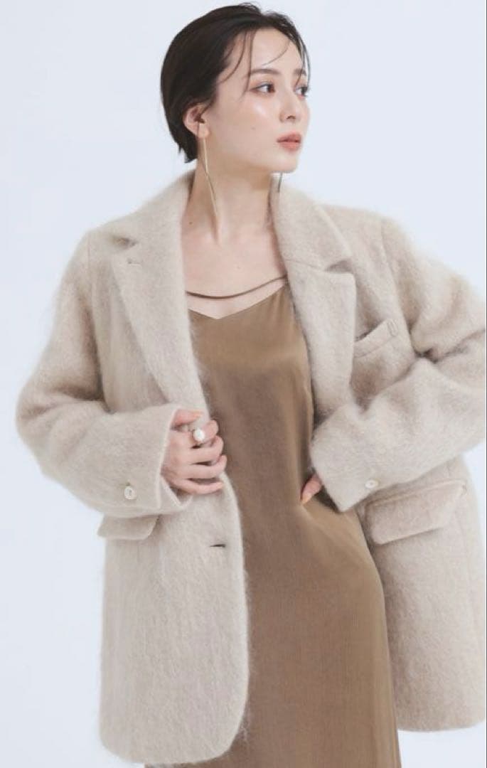 ánuans モヘアシャギーテーラードジャケット