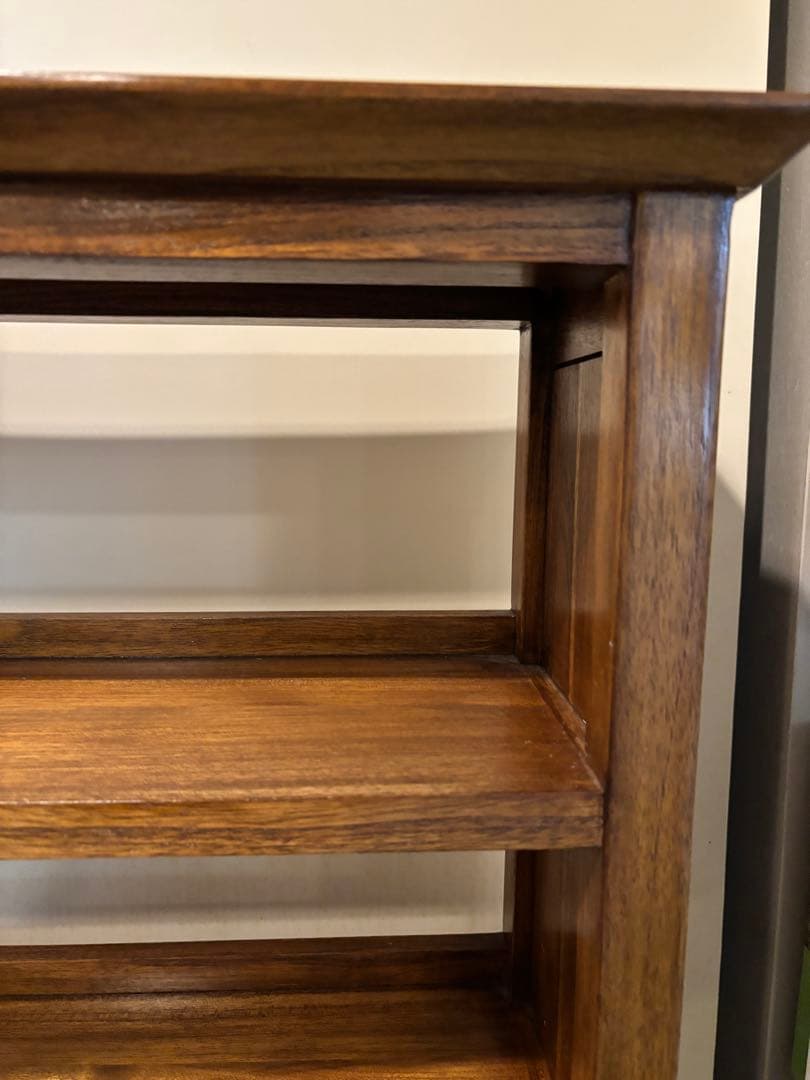 テ*ー様 スリムな本棚 シェルフ　CDラック　文庫本棚　チーク無垢材