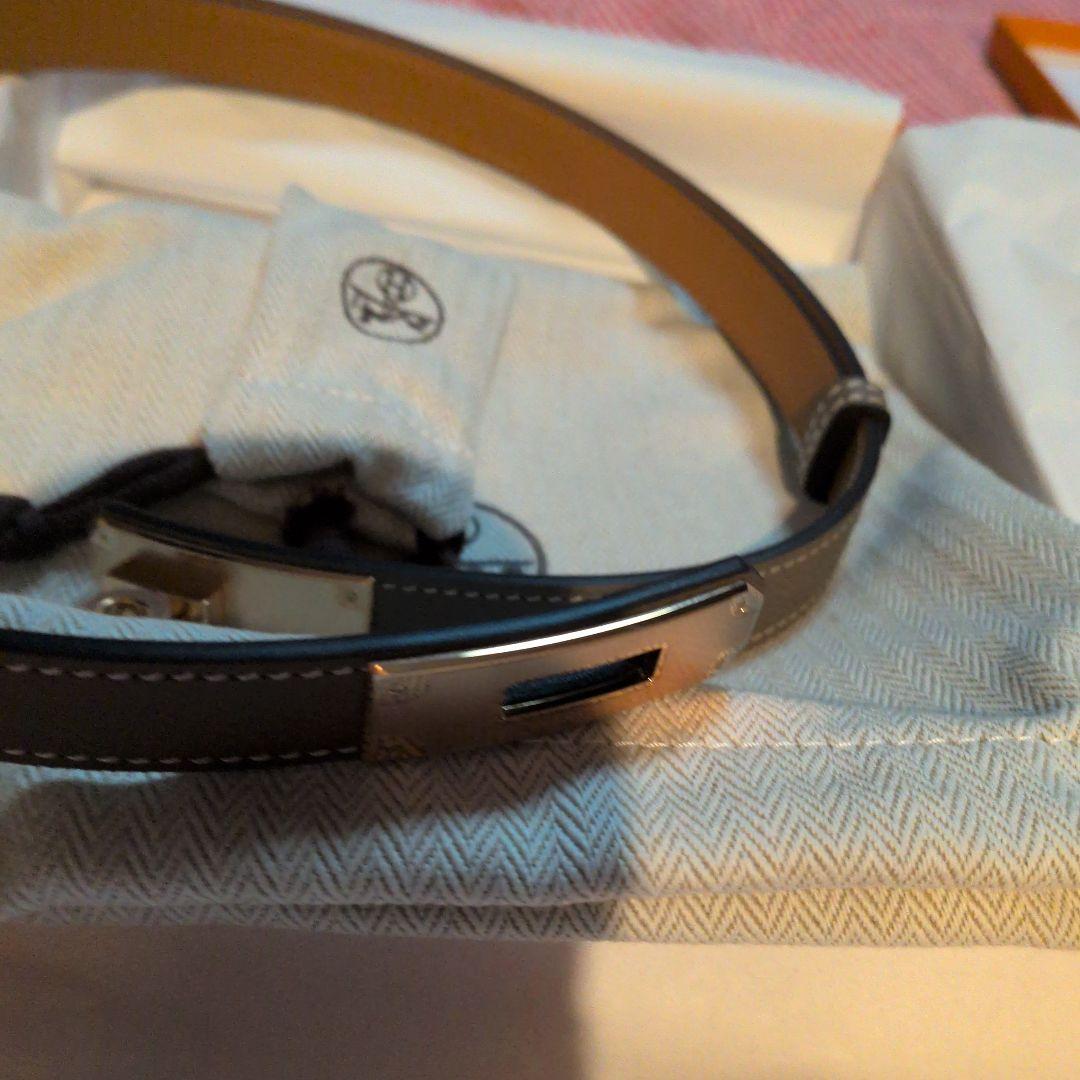 ケリーベルト　エトゥープ　ピンクゴールド金具