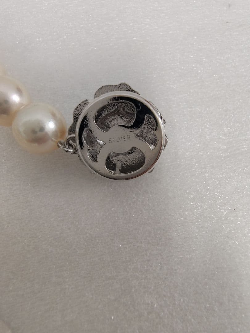 本真珠 パール ネックレス ロング80cm siver刻印