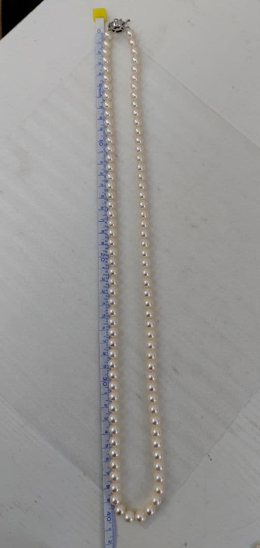 本真珠 パール ネックレス ロング80cm siver刻印