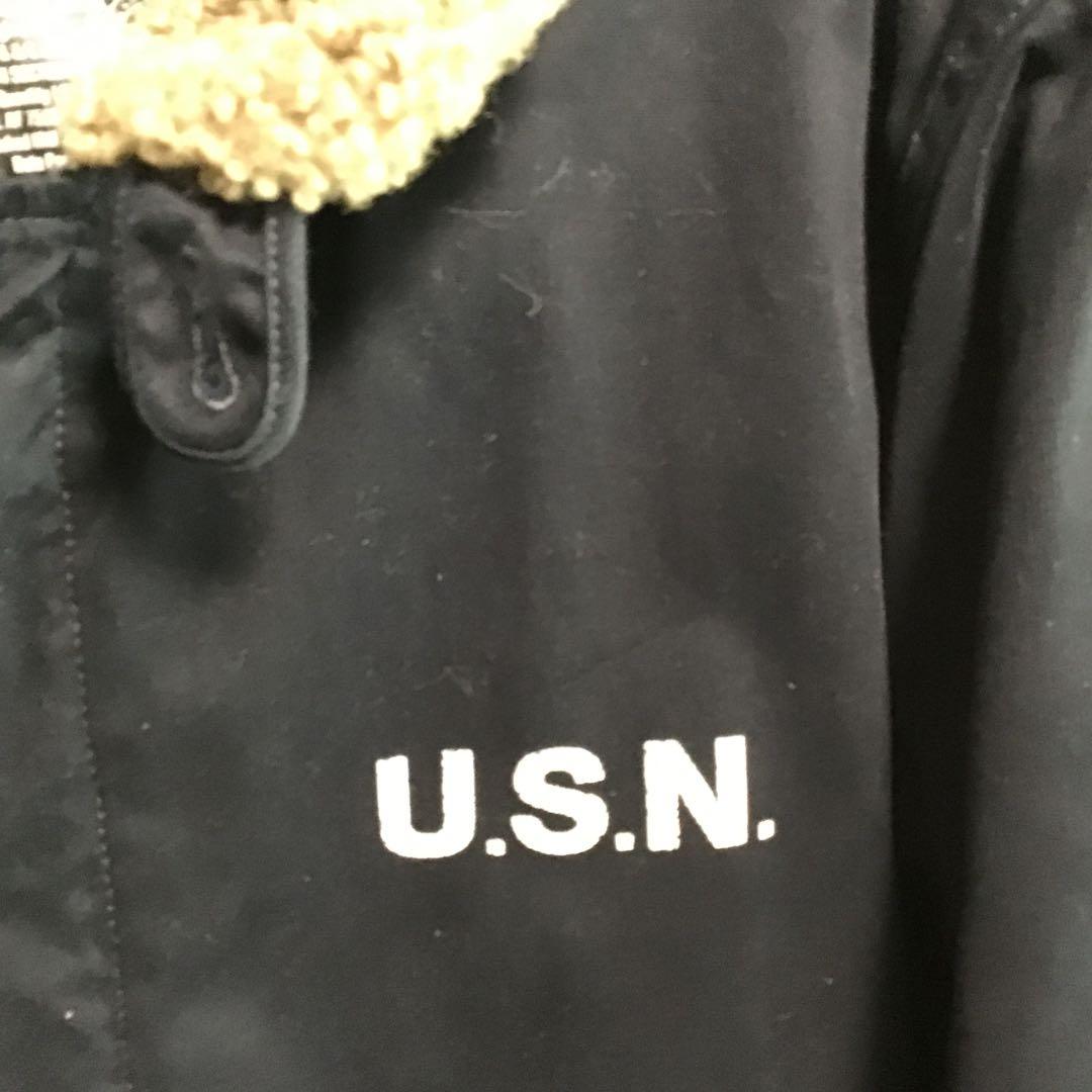 N1 デッキジャケット　アビレックス　U.S.N. ボア襟 ネイビー