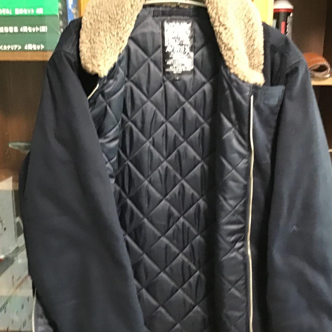 N1 デッキジャケット　アビレックス　U.S.N. ボア襟 ネイビー