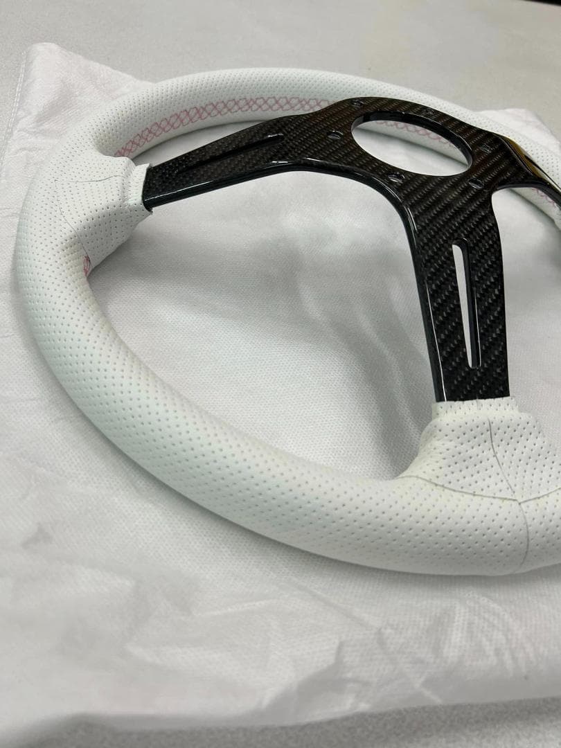 ステアリング ディープコーン ホワイト リアルカーボン 未使用 USDM JDM