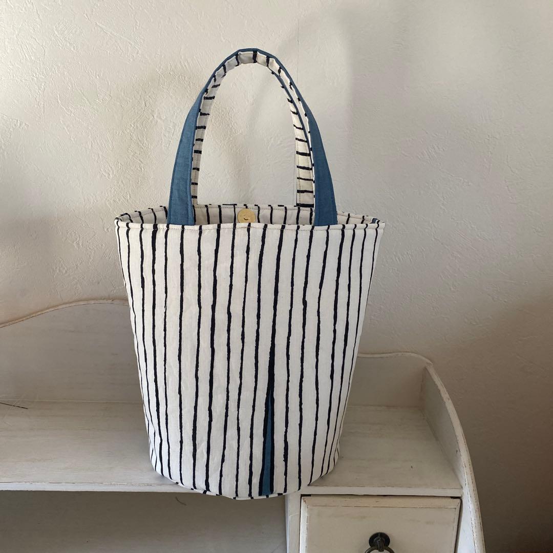 ♡handmade♡ ミナペルホネン　　まぁるい底のバケツバッグ