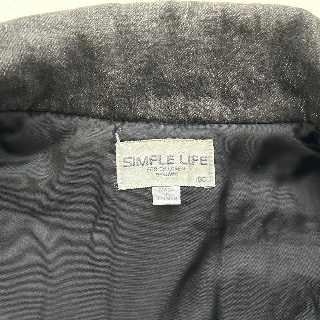 Y2K ブラック デニム ジップブルゾン ギミック 短丈 フェード 古着