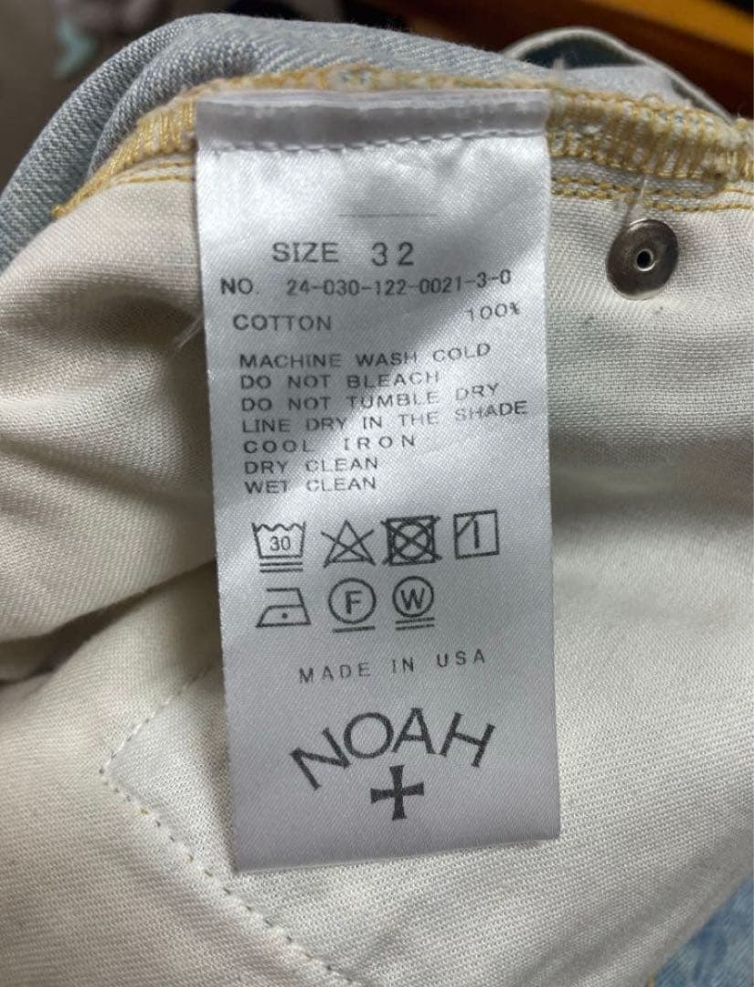 定価36,300円 NOAH Pleated Jeans w32 アイスブルー