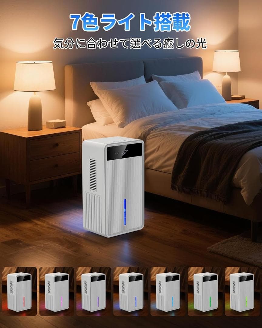 除湿機 3L大容量タンク 1L/日 2025最新 デュアル冷却プレート 強力除湿