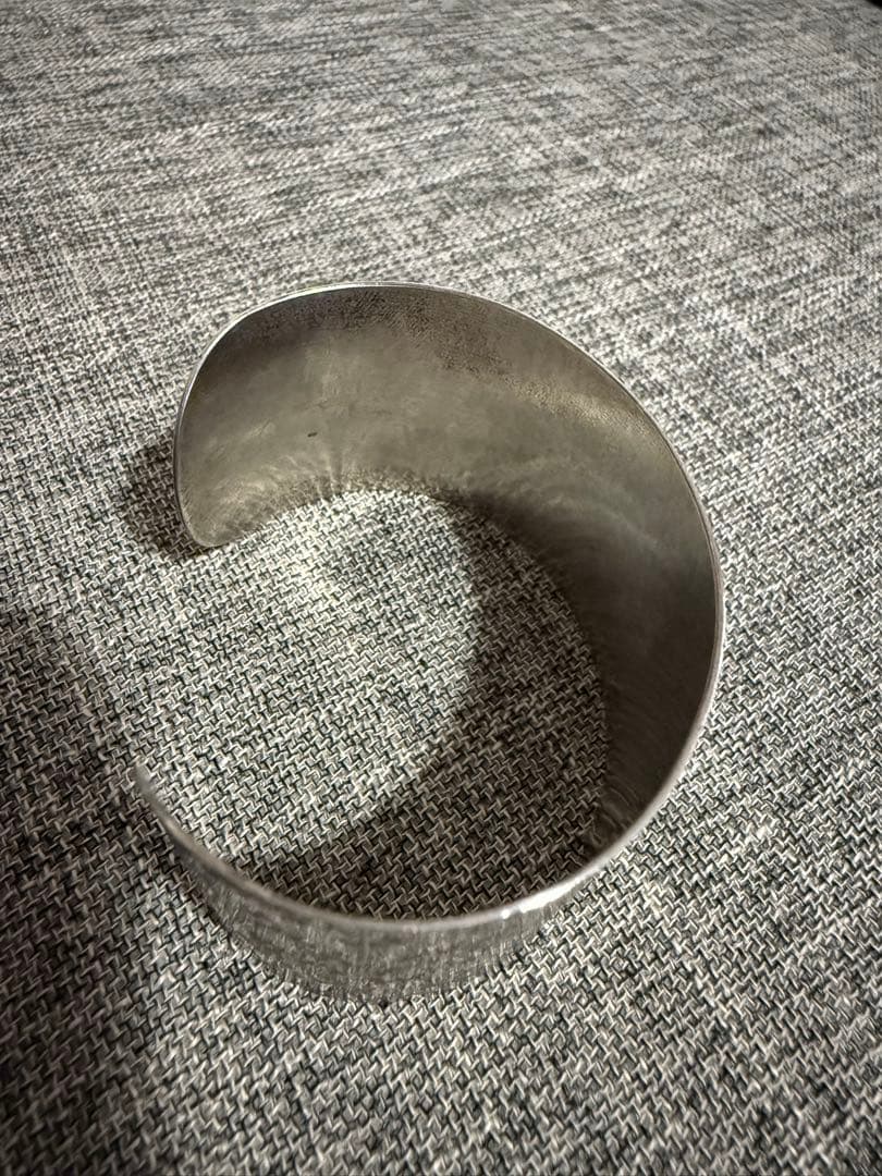 【agete】シルバー　バングル　ボタニカル柄