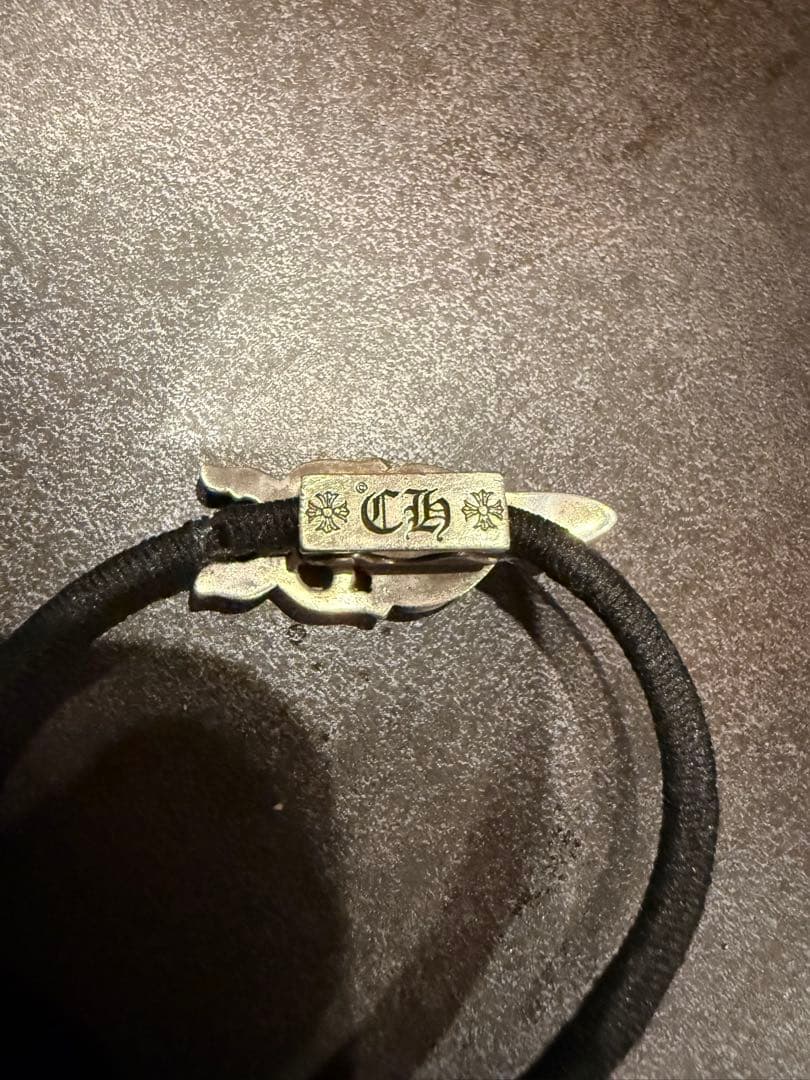 クロムハーツ　ダガーハート ヘアバンド ヘアゴムコンチョ シルバー