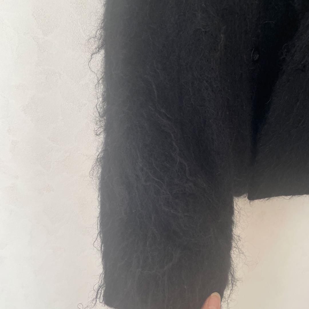 bluelea シャギーショートジャケット 黒