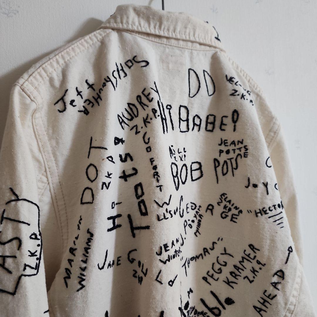 試着のみ　デニム&ダンガリー　ネップチノラクガキジャケット02 160 M