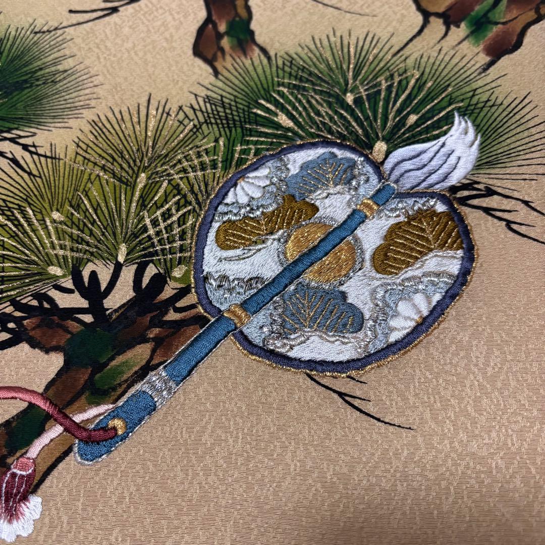 @様【新品】日本製 総刺繍 正絹 一本松 襦袢付 祝い箱付 お宮参り 産着