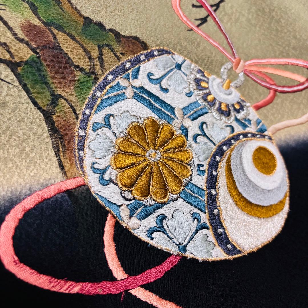 @様【新品】日本製 総刺繍 正絹 一本松 襦袢付 祝い箱付 お宮参り 産着