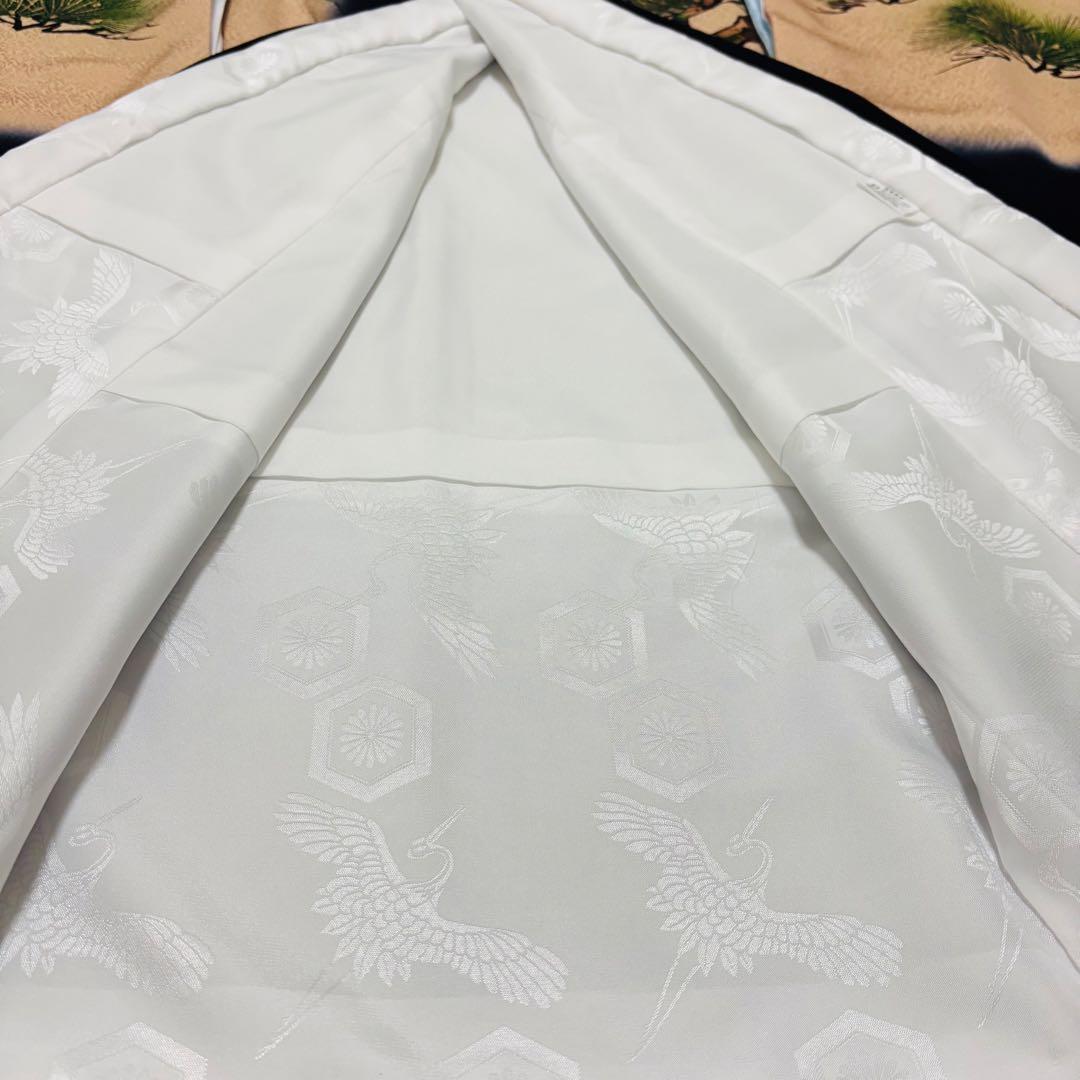 @様【新品】日本製 総刺繍 正絹 一本松 襦袢付 祝い箱付 お宮参り 産着