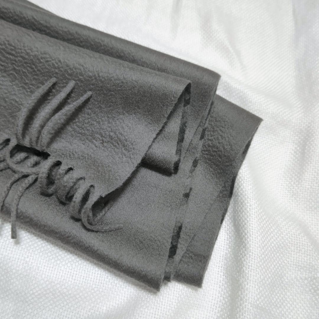 ロロピアーナLoro Pianaカシミヤ100%迷彩無地フリンジストールマフラー