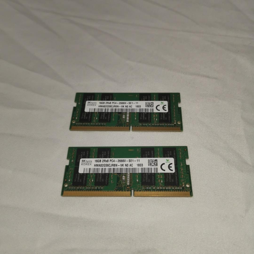 SK Hynix SODIMM メモリ DDR4 32GB (16GBx2)
