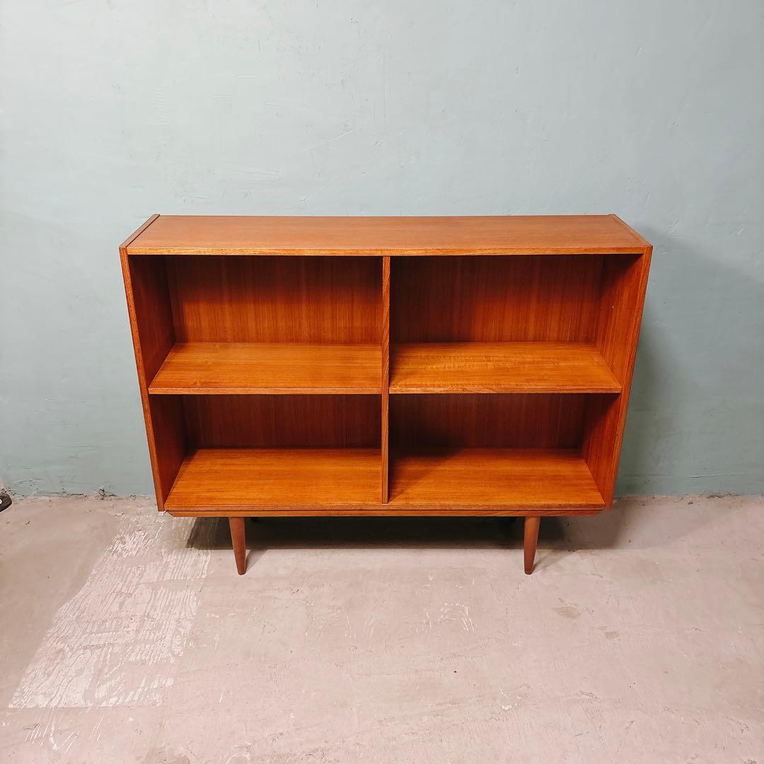 【ゆみぽん】デンマーク　チーク材　ブックシェルフ北欧家具　北欧ビンテージ