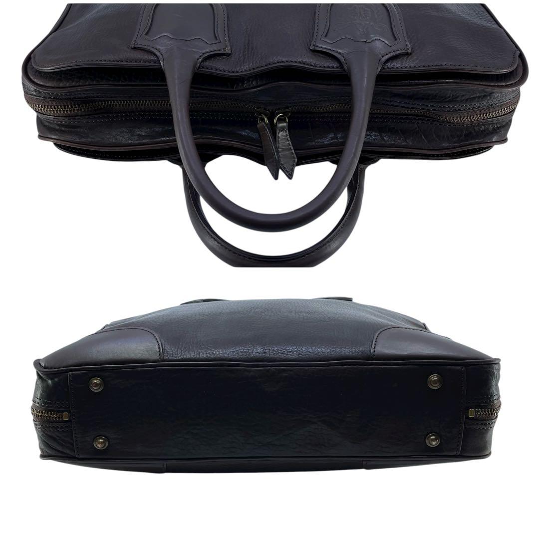 【美品】ポールスミス ハンドバッグ ブリーフケース レザー 本革 茶 A4可