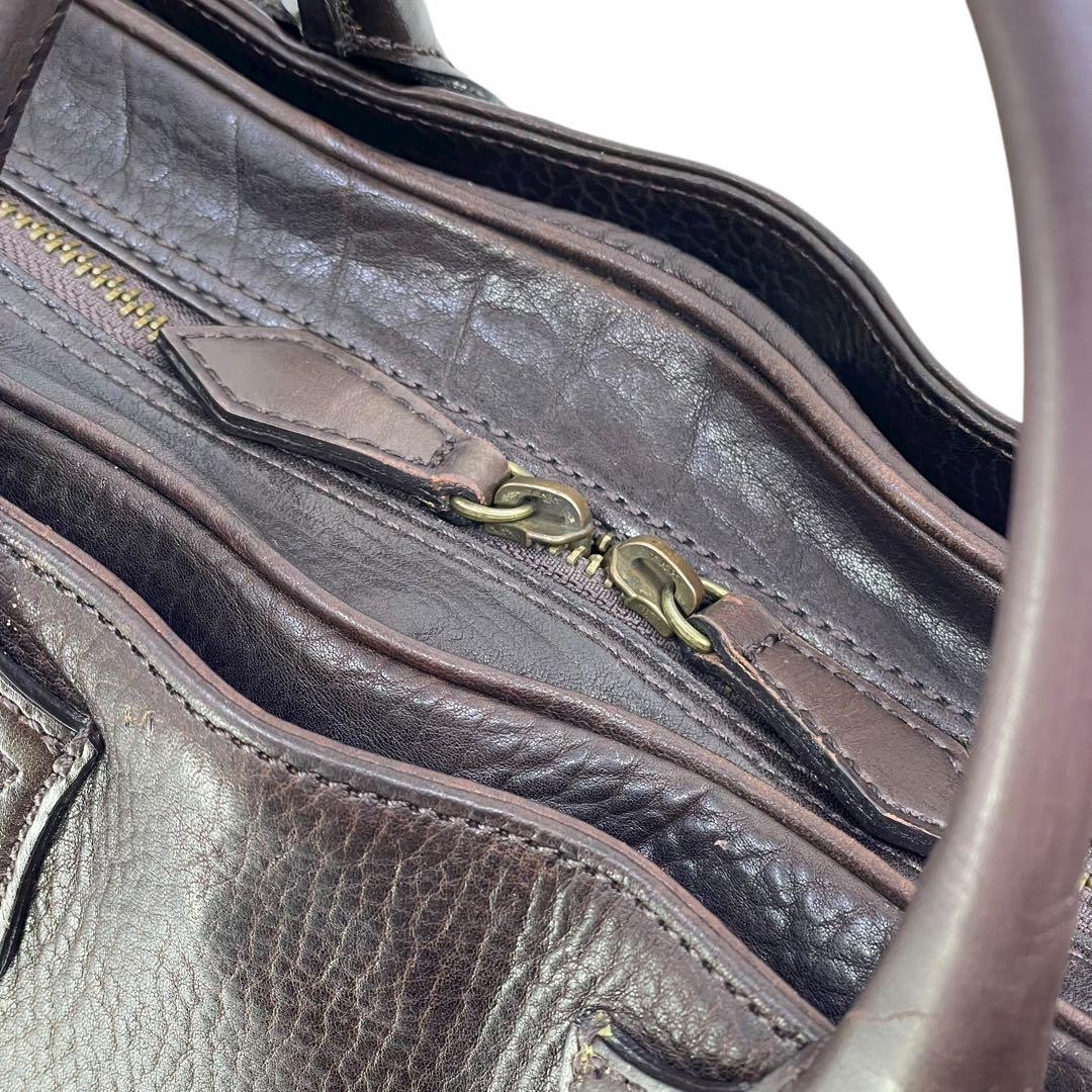 【美品】ポールスミス ハンドバッグ ブリーフケース レザー 本革 茶 A4可