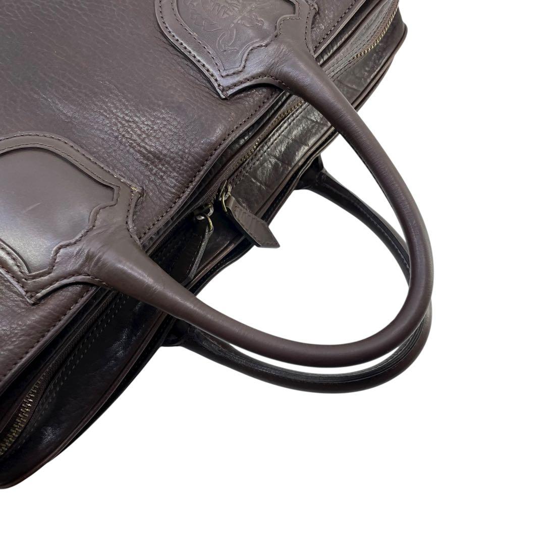 【美品】ポールスミス ハンドバッグ ブリーフケース レザー 本革 茶 A4可