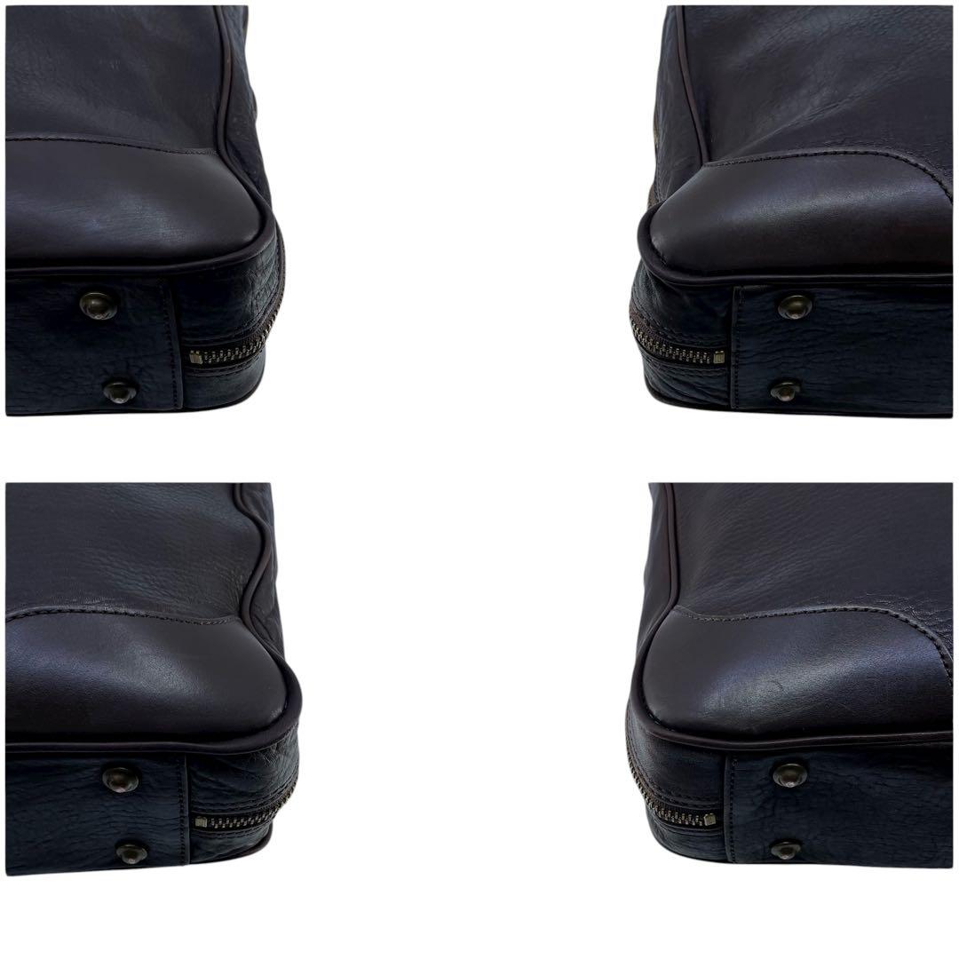 【美品】ポールスミス ハンドバッグ ブリーフケース レザー 本革 茶 A4可