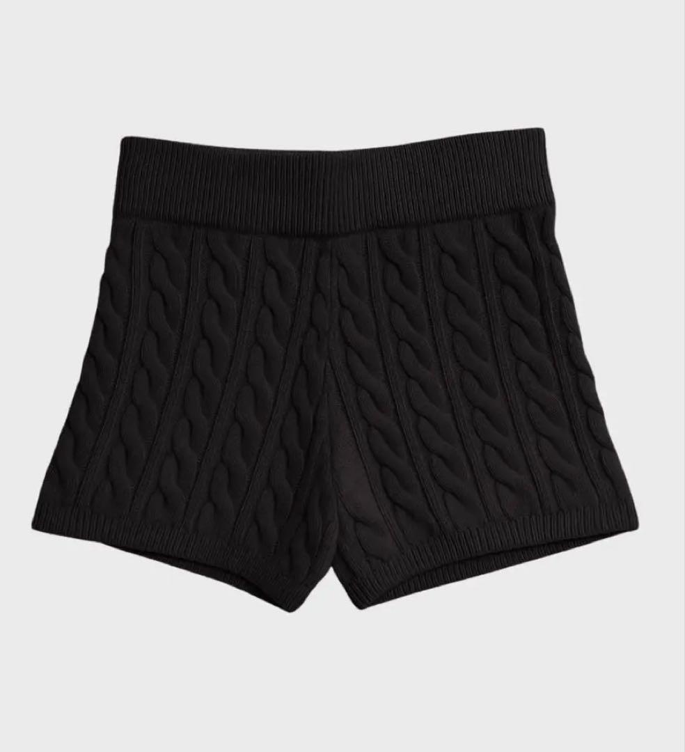 THETOE Leadenhall Pants ニットショートパンツ　ブラック