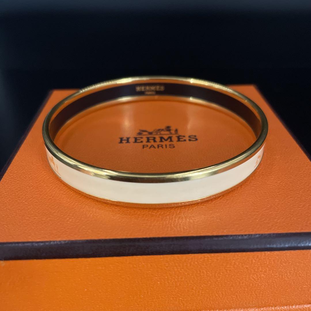 鑑定済み　エルメス バングル エマイユMM 腕輪 ブレスレット　七宝焼き　馬車