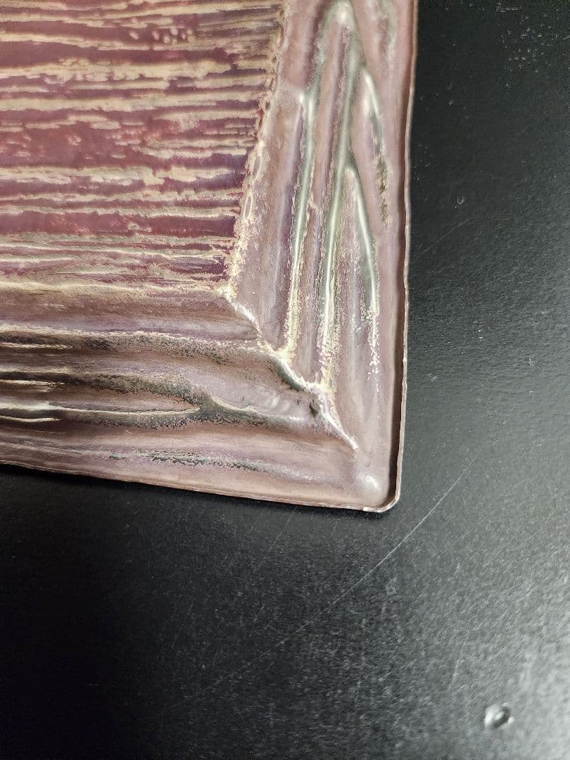 金工師 四世 一ノ瀬宗辰造 南陵 四方盆 共箱 栞 銀製 419.67g 茶道具