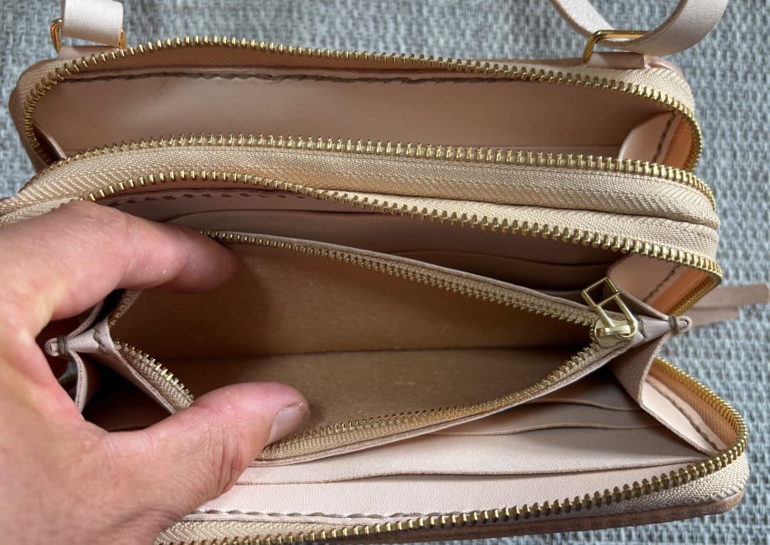 杏衣餅2025さん専用 極厚ヌメ革お財布ポシェット