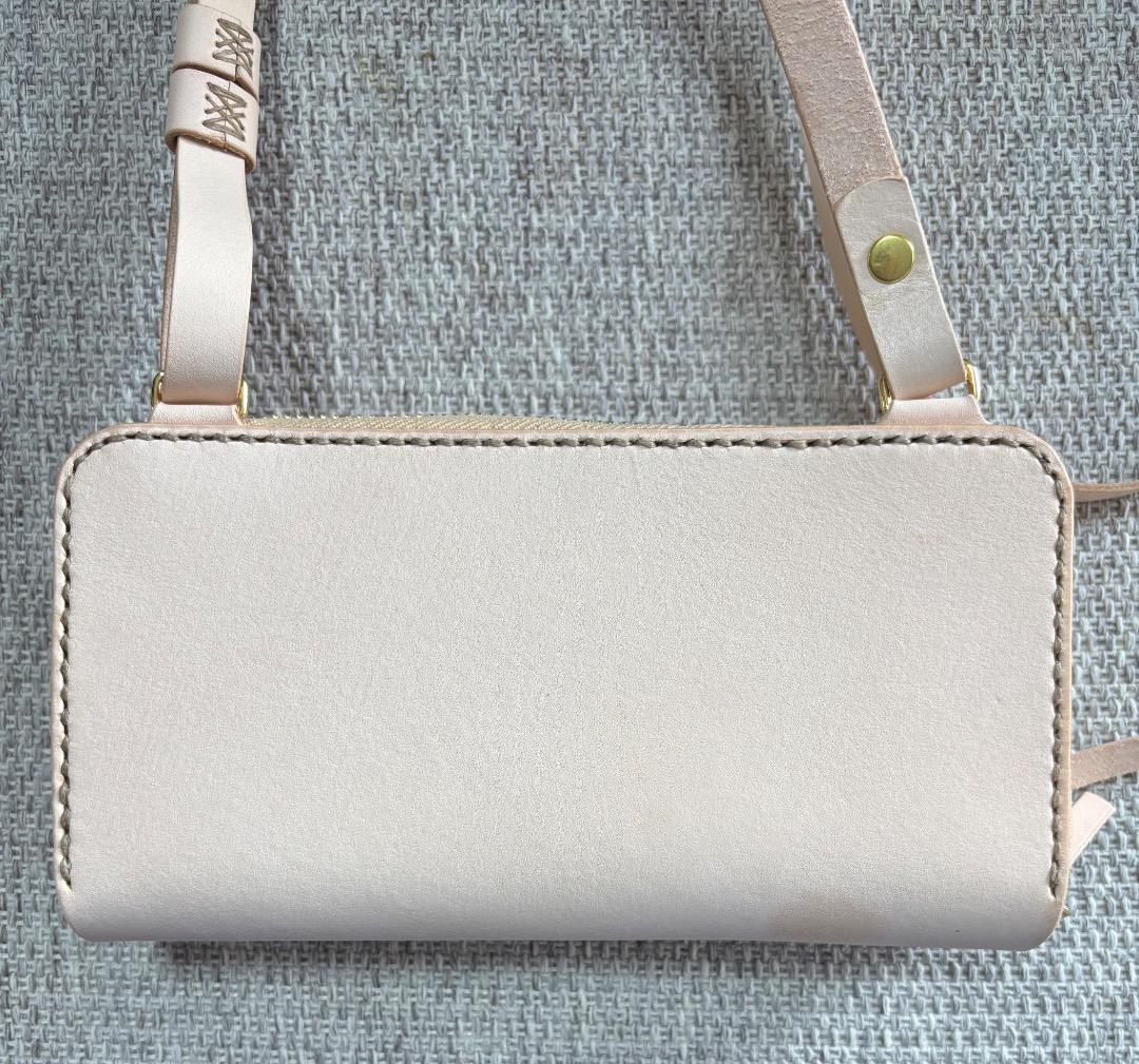 杏衣餅2025さん専用 極厚ヌメ革お財布ポシェット