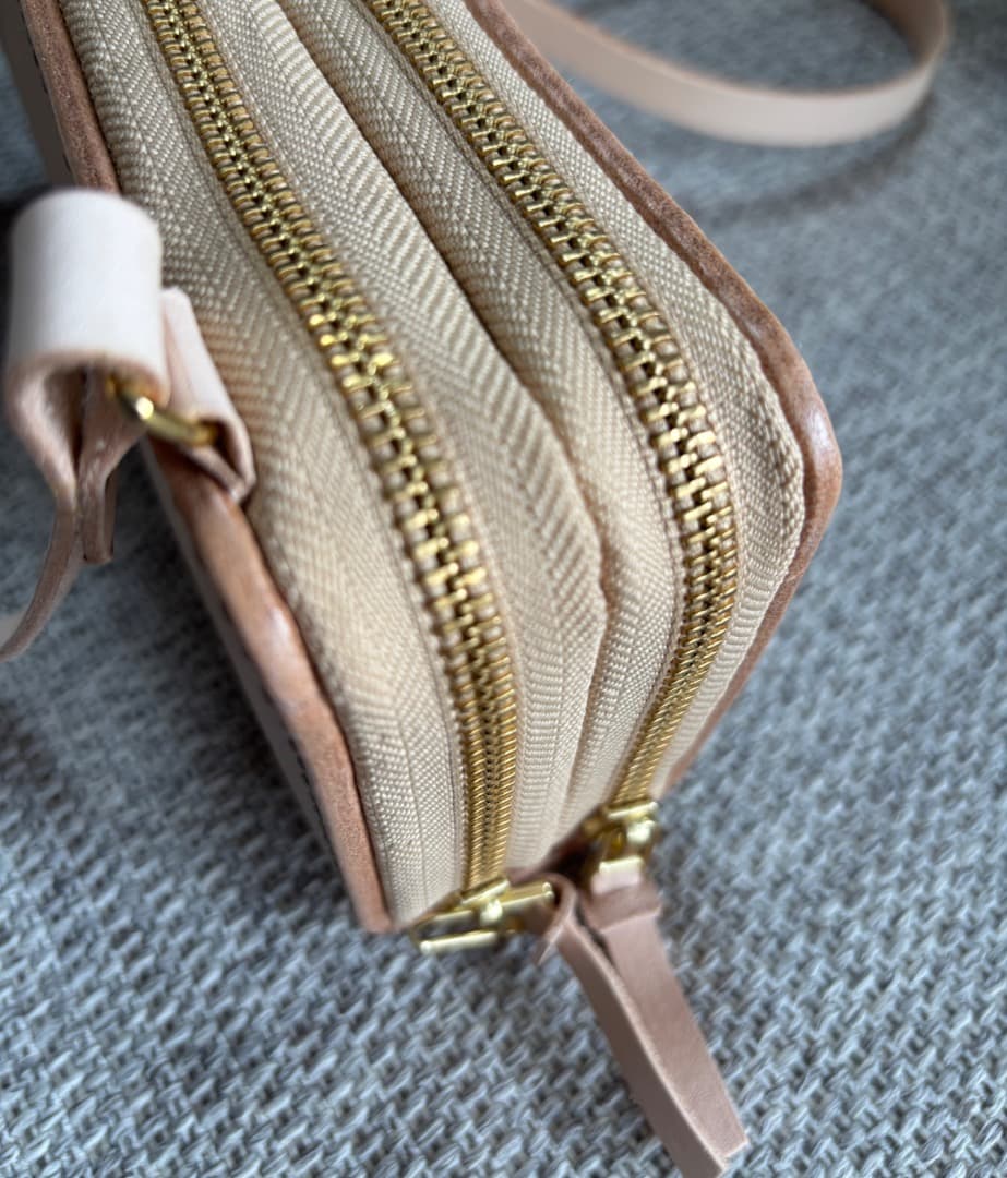 杏衣餅2025さん専用 極厚ヌメ革お財布ポシェット