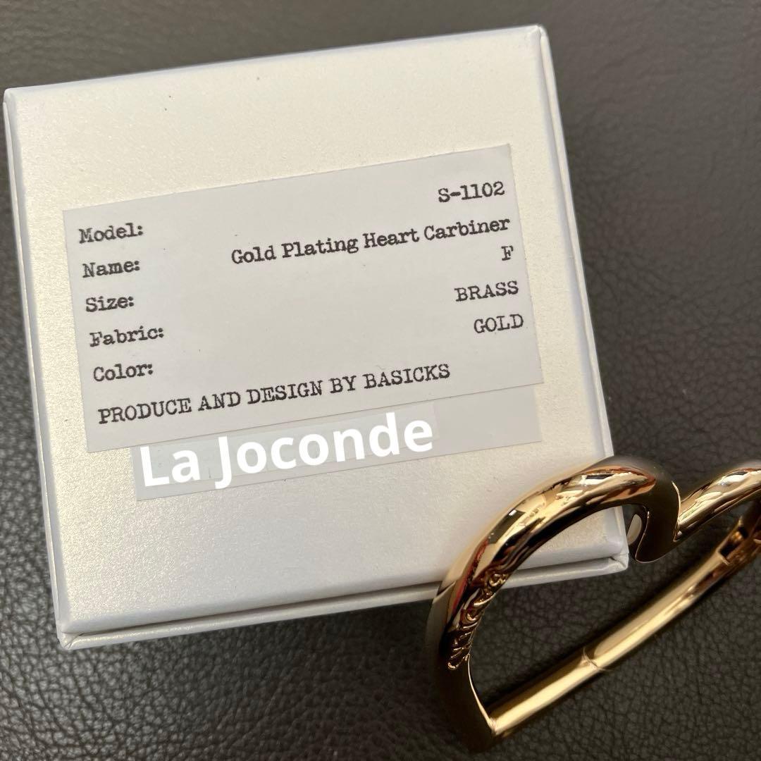 【新品】BASICS GOLD PLATING HEART CARABINER